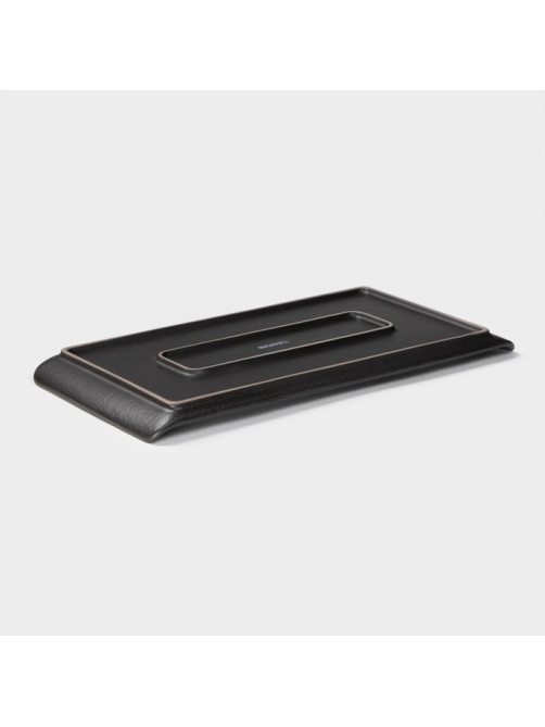 Блюдо для подачи Magistro Black style, 29.5×14.8 см, фарфор, чёрное