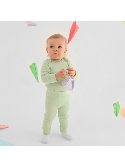 Комплект боди детских MINAKU: Basic Line BABY, рост 68-74 см, шалфей, бежевый