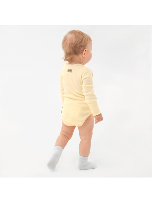 Комплект боди детских MINAKU: Basic Line BABY, рост 62-68 см, цвет молочный, кремовый