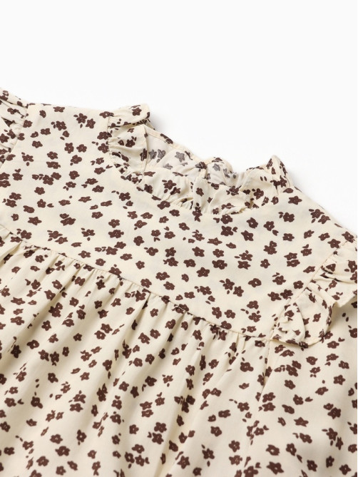 Блузка-боди для девочки MINAKU, рост 86-92 см, бежевая