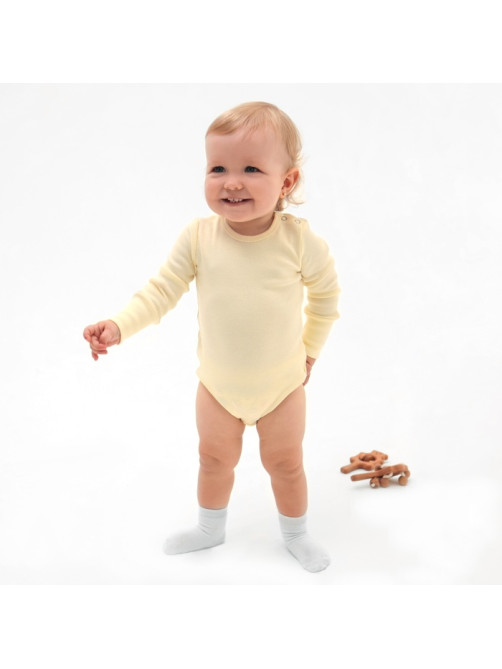 Комплект боди детских MINAKU: Basic Line BABY, рост 86-92 см, цвет молочный, кремовый