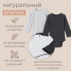 Комплект боди детских MINAKU: Basic Line BABY, рост 74-80 см, светло-серый, графит