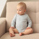 Комплект боди детских MINAKU: Basic Line BABY, рост 62-68 см, светло-серый, графит