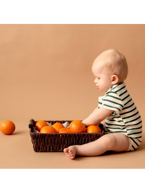 Боди детское «Крошка Я» Oranges, рост 74-80, цвет молочный