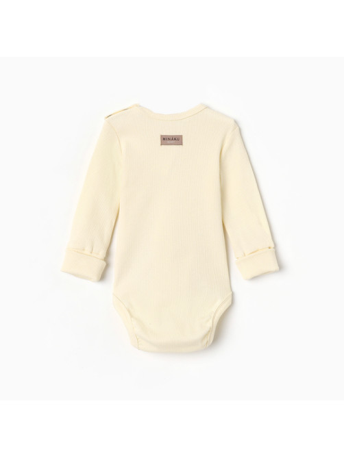 Комплект боди детских MINAKU: Basic Line BABY, рост 86-92 см, цвет молочный, кремовый