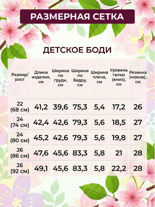 Боди детское MINAKU «Ромашки», рост 80-86 см