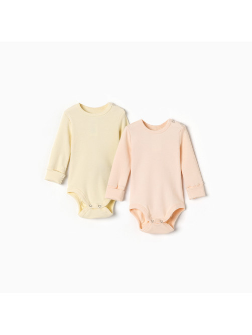 Комплект боди детских MINAKU: Basic Line BABY, рост 86-92 см, цвет молочный, кремовый