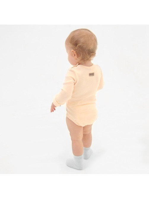Комплект боди детских MINAKU: Basic Line BABY, рост 74-80 см, цвет молочный, кремовый