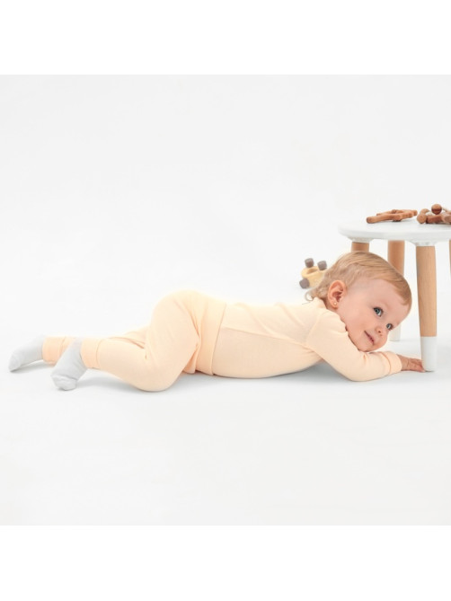 Комплект боди детских MINAKU: Basic Line BABY, рост 74-80 см, цвет молочный, кремовый