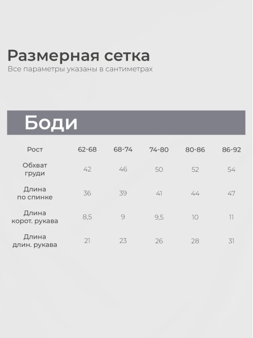 Боди для девочки «Крошка Я» Trendy grey, рост 62-68 см