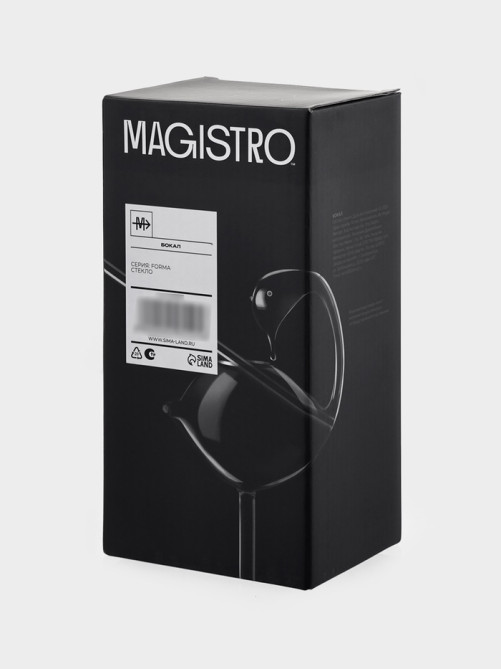 Бокал для коктейля Magistro «Лебедь», 170 мл, 7×20 см, с трубочкой, стекло, прозрачный