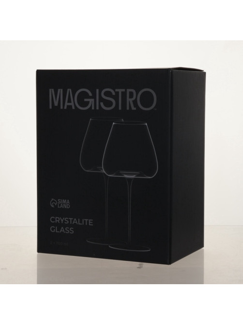 Бокалы для вина Magistro «Амьен», 700 мл, h=25 см, набор 2 шт., стекло, прозрачные