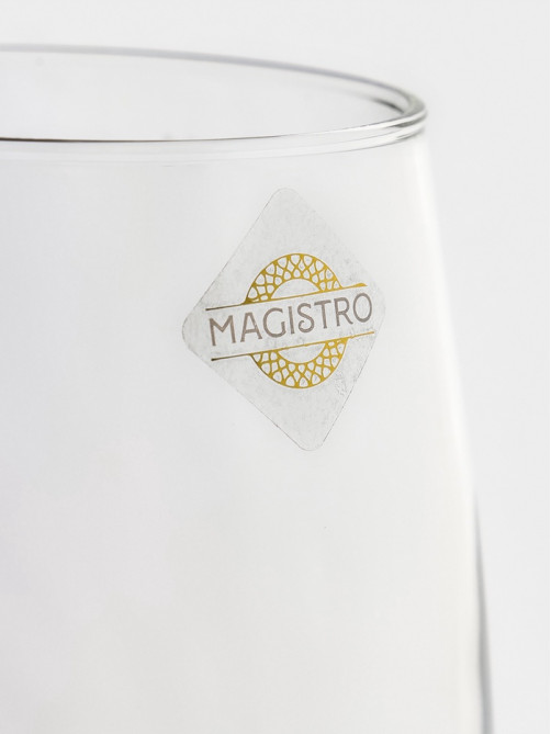 Бокал Magistro «Forma. Часы», 450 мл, 8×17.5 см, стекло, прозрачный