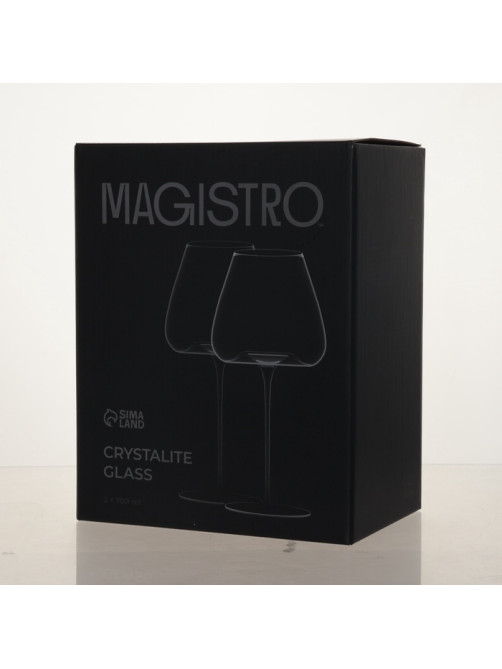 Бокалы для вина Magistro «Амьен», 700 мл, h=25 см, набор 2 шт., стекло, прозрачные