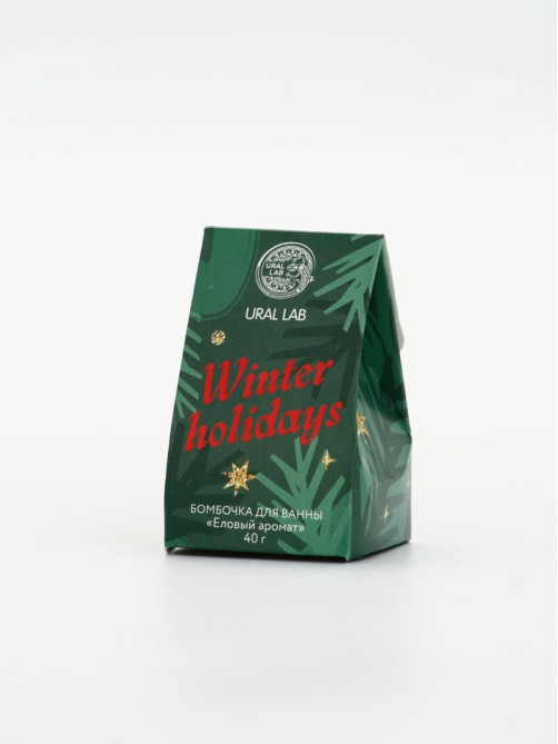 Бомбочка для ванны Winter holidays, 40 г, еловый аромат, Ural Lab