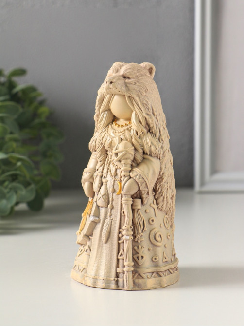 Фигурка гипс «Берегиня Шаманка медведица», 13.5×6 см, слоновая кость