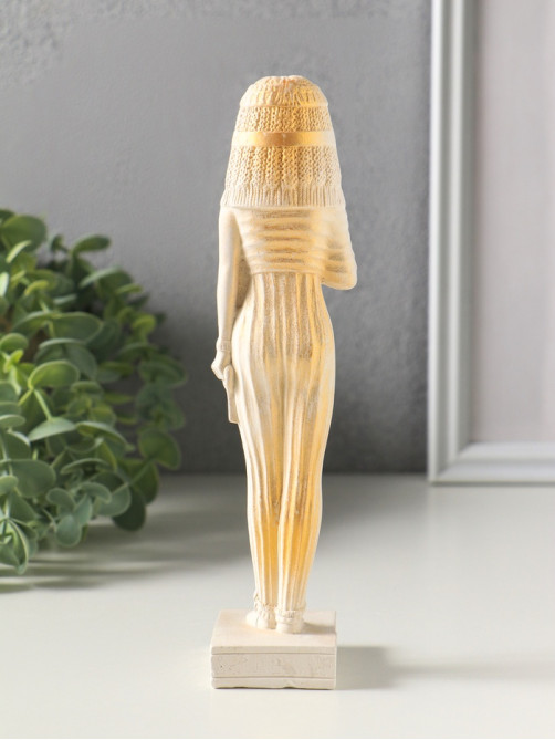 Фигурка гипс «Богиня Египта», 19.5×4 см, белая с позолота