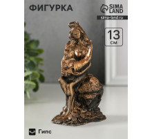 Фигурка «Богиня с рогом изобилия», 13×8×4 см, гипс под бронзу винтаж
