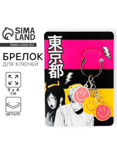 Брелок для ключей «Смайл», 2.5×9 см