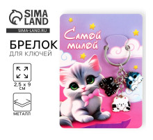 Брелок для ключей «Самой милой», 2.5×9 см