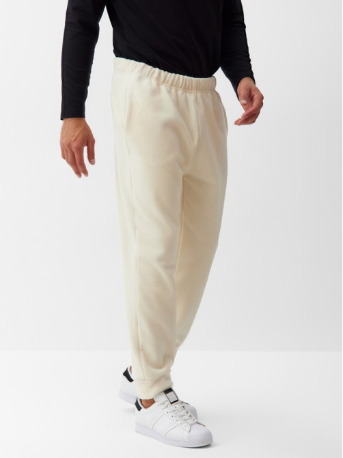 Брюки флисовые мужские спортивные MINAKU: Fleece Soft, размер 50, бежевые