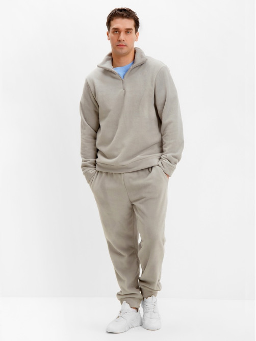 Брюки флисовые мужские спортивные MINAKU: Fleece Soft, размер 48, серые