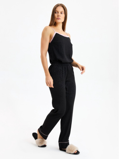 Брюки домашние женские KAFTAN Leo black collection, размер 44-46