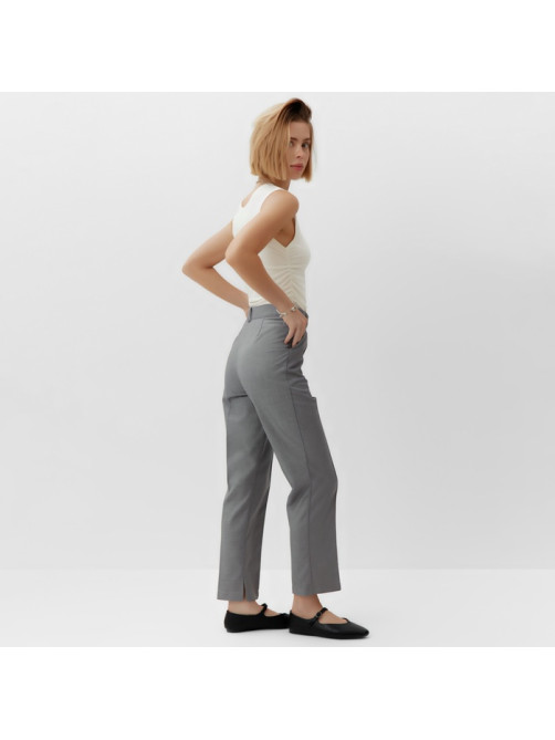 Брюки женские зауженные MINAKU: Casual Collection, серые, размер 42