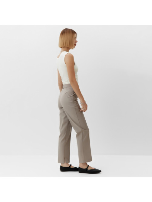 Брюки женские зауженные MINAKU: Casual Collection, бежевые, размер 46