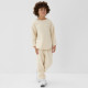 Брюки флисовые детские MINAKU: Fleece Soft, бежевые, рост 134 см
