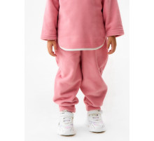 Брюки флисовые детские MINAKU: Fleece Soft, розовые, рост 122 см