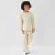 Брюки флисовые детские MINAKU: Fleece Soft, бежевые, рост 122 см