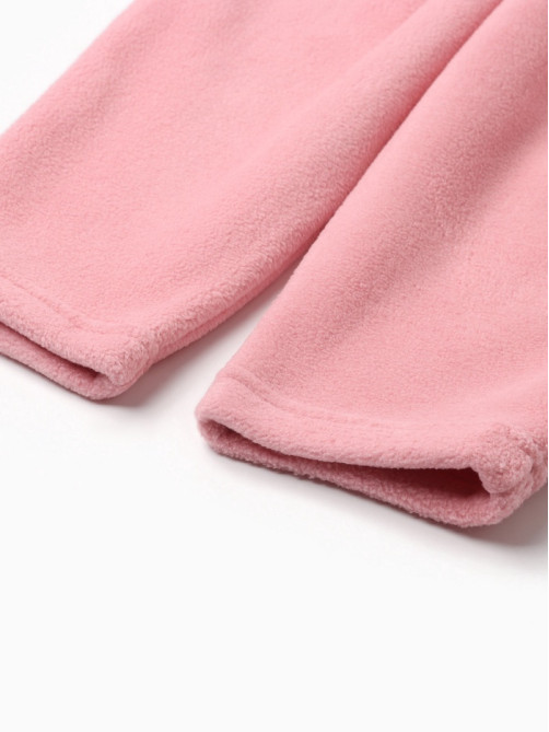 Брюки флисовые детские MINAKU: Fleece Soft, розовые, рост 122 см