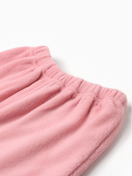 Брюки флисовые детские MINAKU: Fleece Soft, розовые, рост 122 см