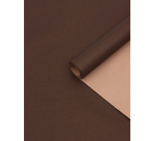 Бумага упаковочная крафт, двусторонняя, шоколадный, коричневый, 0.68×10±5% м
