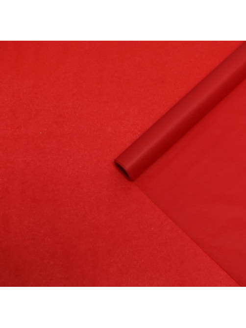 Бумага упаковочная тишью, красный, 50 см × 10 м