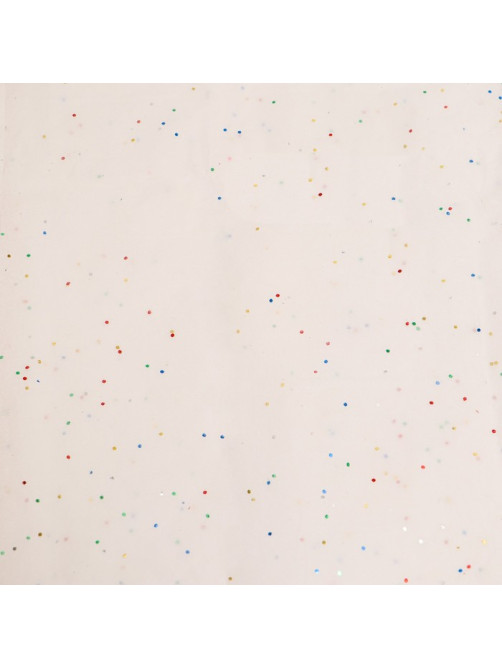 Бумага упаковочная тишью, «Конфетти», белая, 50×66 см