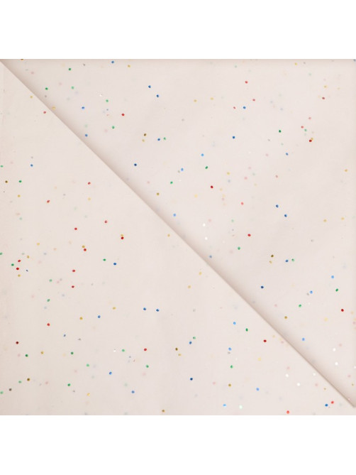 Бумага упаковочная тишью, «Конфетти», белая, 50×66 см