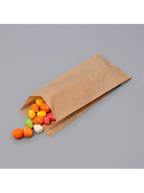 Пакет бумажный фасовочный, крафт, V-образное дно, 8×2×20 см