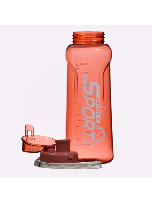 Бутылка для воды SPORT, 800 мл, 23×7.6×4.8 см, красная