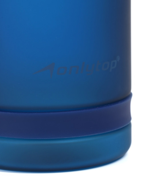 Бутылка для воды onlytop, 550 мл, тритан, с трубочкой, с поильником, синяя