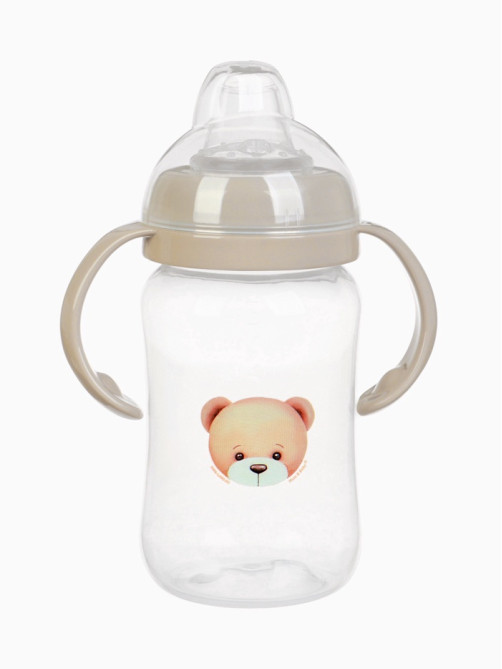 Поильник - непроливайка Baby Bear с силиконовым носиком, 270 мл., бежевый Mum&Baby