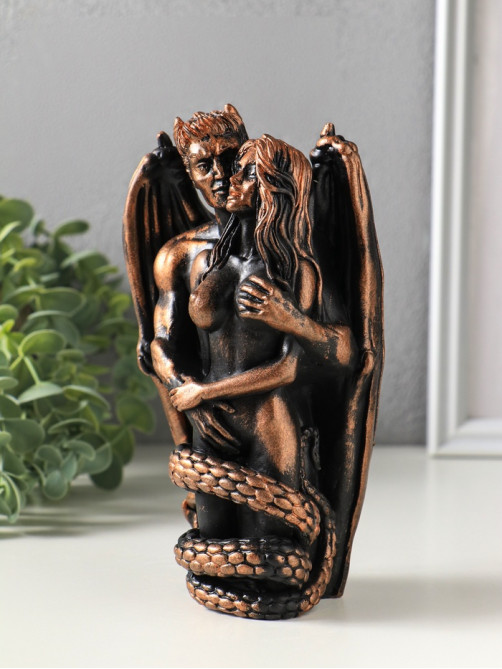 Фигурка «Искушение», 18×10×6 см, чёрная с бронзой