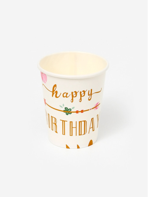Стаканы одноразовые бумажные «Happy birthday», 10 шт.
