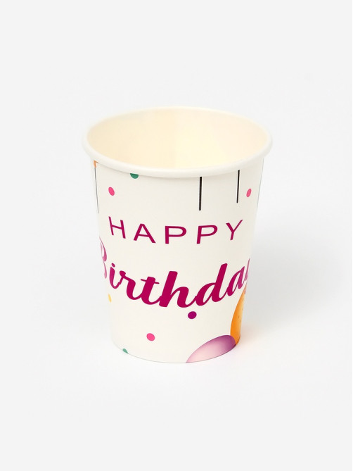 Стаканы одноразовые бумажные «Happy birthday», 10 шт.