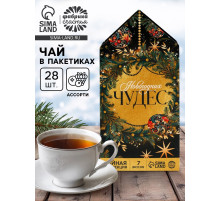 Чай новогодний «Новогодних чудес», ассорти вкусов, 28 пакетиков × 1.8 г