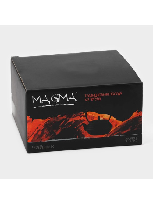 Чайник Magma «Танан», 800 мл, с ситом, с эмалированным покрытием внутри, индукция, чугун, чёрный
