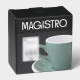 Кофейная пара Magistro Coffee time, 2 предмета: чашка 80 мл, блюдце d=12.5 см, фарфор, бирюзовая