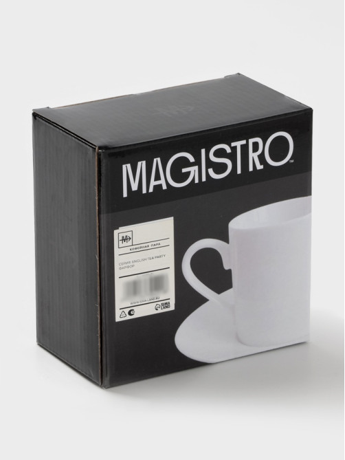 Кофейная пара Magisto English tea party, 120 мл, фарфор, белая