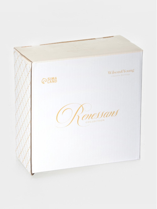 Кофейная пара WY Renessans, 180 мл, фарфор, белая